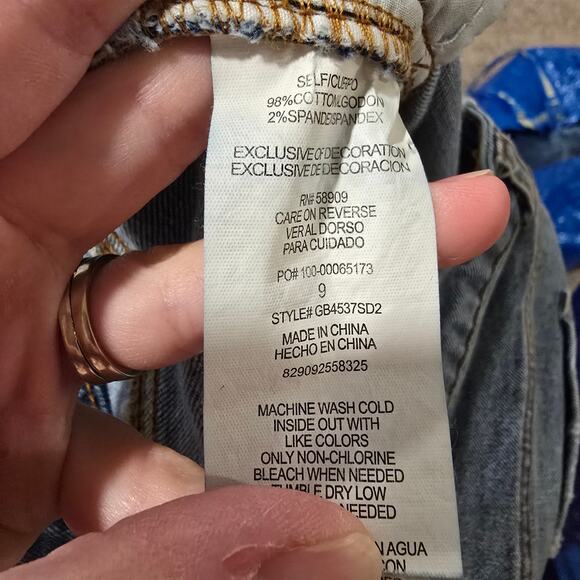 Junior's GB  Y2K Wide Leg Denim Jeans | Size 9 - Picture 8 of 8